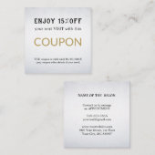 モダンシンプルサロン割引クーポン 割引カード (正面/裏面)