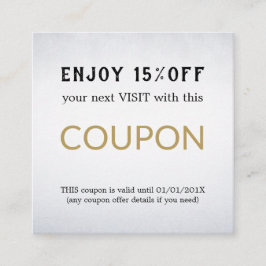 モダンシンプルサロン割引クーポン 割引カード