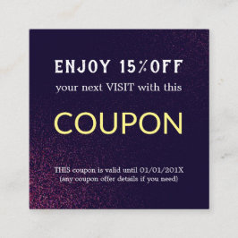 モダンシンプルサロン割引クーポン 割引カード