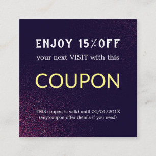 モダンシンプルサロン割引クーポン 割引カード