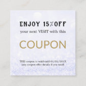 モダンシンプルサロン割引クーポン 割引カード (正面)