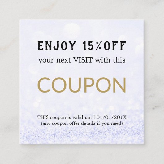 モダンシンプルサロン割引クーポン 割引カード (正面)