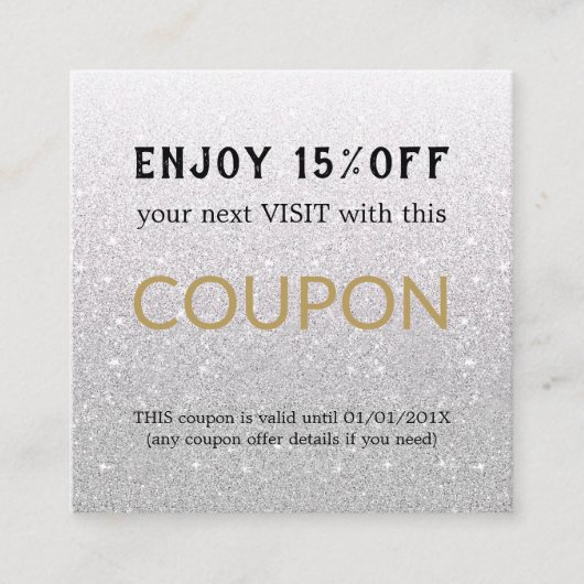 モダンシンプルサロン割引クーポン 割引カード (正面)