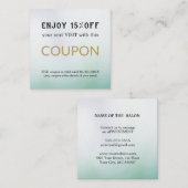 モダンシンプルサロン割引クーポン 割引カード (正面/裏面)