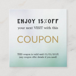 モダンシンプルサロン割引クーポン 割引カード