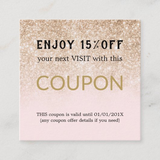 モダンシンプルサロン割引クーポン 割引カード (正面)