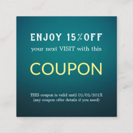 モダンシンプルサロン割引クーポン 割引カード