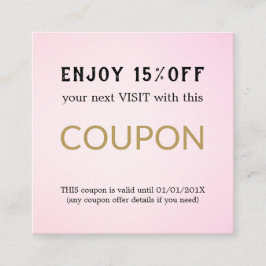 モダンシンプルサロン割引クーポン 割引カード