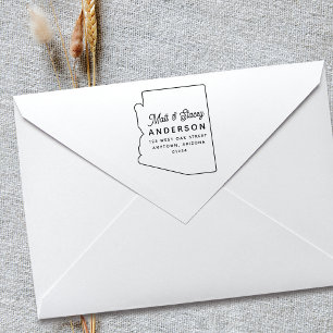 モダンシンプルシックアリゾナ州差出人住所 ラバースタンプ