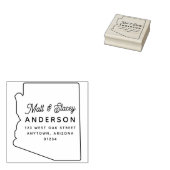 モダンシンプルシックアリゾナ州差出人住所 ラバースタンプ (押印)