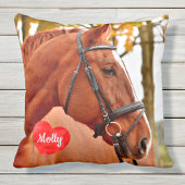モダンシンプルシックパーソナライズされたペット馬写真 クッション