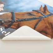 モダンシンプルシックパーソナライズされたペット馬写真 シェルパブランケット (3/4)