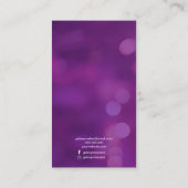 モダンシンプルシックパープルジュエリーイヤリングディスプレイ  名刺 (裏面)