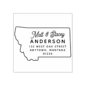 モダンシンプルシックモンタナ州差出人住所 ラバースタンプ (インプリント)