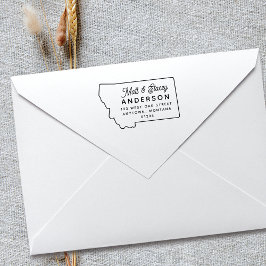 モダンシンプルシックモンタナ州差出人住所 ラバースタンプ