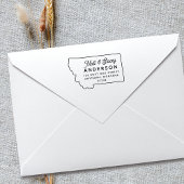 モダンシンプルシックモンタナ州差出人住所 ラバースタンプ