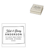 モダンシンプルシックワイオミング州差出人住所 ラバースタンプ (押印)