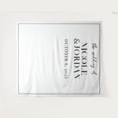 モダンシンプルシック結婚の背景 タペストリー (正面(横))