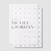 モダンシンプルシック結婚式招待状 ベラム紙招待状 (オフセット (招待状))