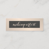 モダンシンプルシック・グレイバラメイクアップアーティスト スキニー名刺 (正面)