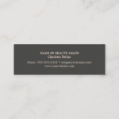モダンシンプルシック・グレイバラメイクアップアーティスト スキニー名刺 (裏面)