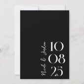 モダンシンプルシッ結婚クス セーブザデート (裏面)
