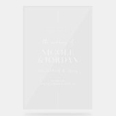 モダンシンプルシッ結婚ク アクリルサイン (正面)