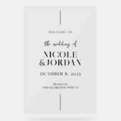 モダンシンプルシッ結婚ク アクリルサイン (正面)