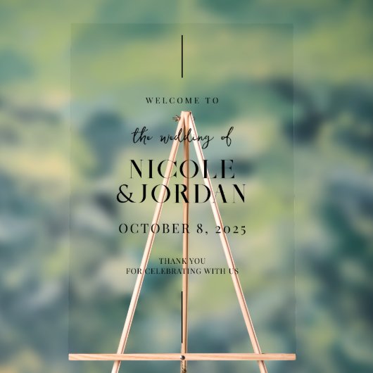 モダンシンプルシッ結婚ク アクリルサイン (ニュートラル)