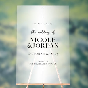 モダンシンプルシッ結婚ク アクリルサイン