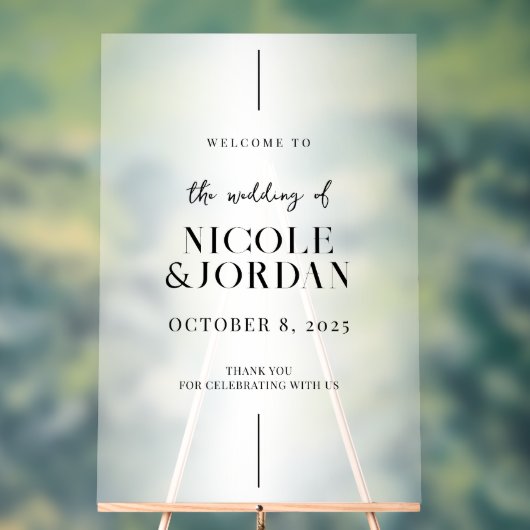 モダンシンプルシッ結婚ク アクリルサイン (ニュートラル)