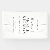 モダンシンプルシッ結婚ク 横断幕 (横)