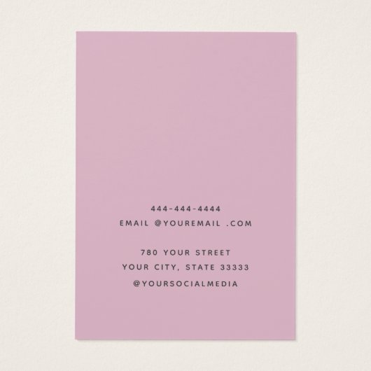 モダンシンプルジュエリーイヤリング表示カード (裏面)