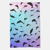 モダンシンプルジンベイジンベイジンコウ キッチンタオル (縦)