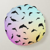 モダンシンプルジンベイジンベイジンコウ ラウンドクッション (裏面)