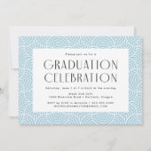 モダンシンプルスカイブルー写真卒業パーティー 招待状 (裏面)