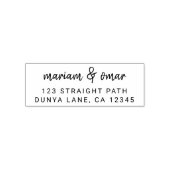 モダンシンプルスクリプト名の結婚差出人住所 セルフインキングスタンプ (デザイン)