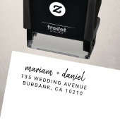 モダンシンプルスクリプト名の結婚差出人住所 セルフインキングスタンプ