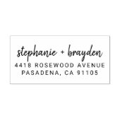モダンシンプルスクリプト名の結婚差出人住所 ラバースタンプ (インプリント)