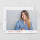 モダンシンプルスタイリッシュクリスマス独身の写真 シーズンカード (正面)