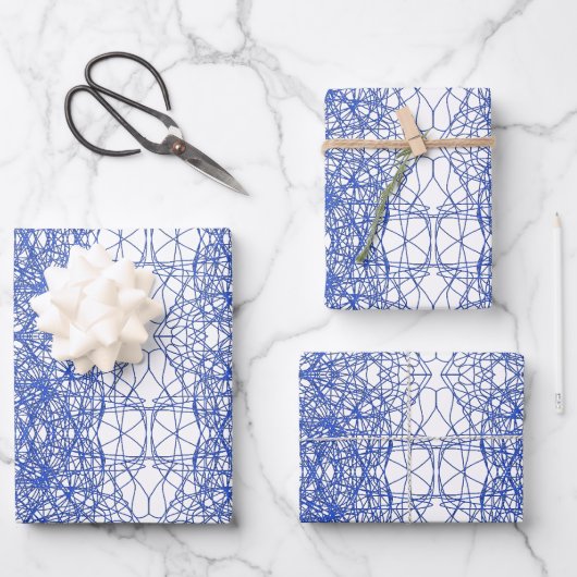 モダンシンプルスタイリッシュ幾何パターン ラッピングペーパーシート (正面)