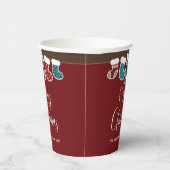 モダンシンプルストッキングホリデーパーティー 紙コップ (右)