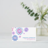 モダンシンプルスパーソナライズされたピンクパステル 名刺 (スタンド正面)