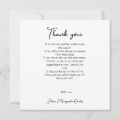 モダンシンプルスペインの平サンキューカード サンキューカード (裏面)