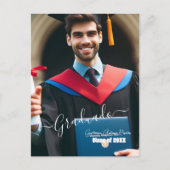 モダンシンプルスペインのPhoto Scriptの招待状 案内ポストカード (正面)