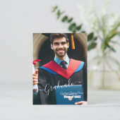 モダンシンプルスペインのPhoto Scriptの招待状 案内ポストカード (スタンド正面)