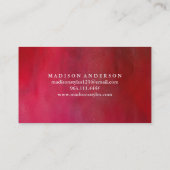 モダンシンプルタイポグラフィエレガントロイヤリティカード 名刺 (裏面)