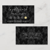 モダンシンプルタイポグラフィエレガントロイヤリティカード 名刺 (正面/裏面)