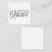 モダンシンプルタイポグラフィカッコいいハッピーハヌッカ ノートカード (正面/裏面)