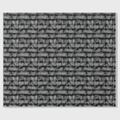 モダンシンプルタイポグラフィハートパターンファミリ ラッピングペーパー (フラット)